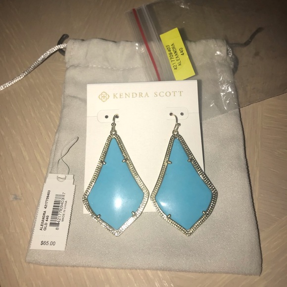 Kendra Scott Jewelry - Kendra Scott Turquoise & Gold Alexandra Earrings